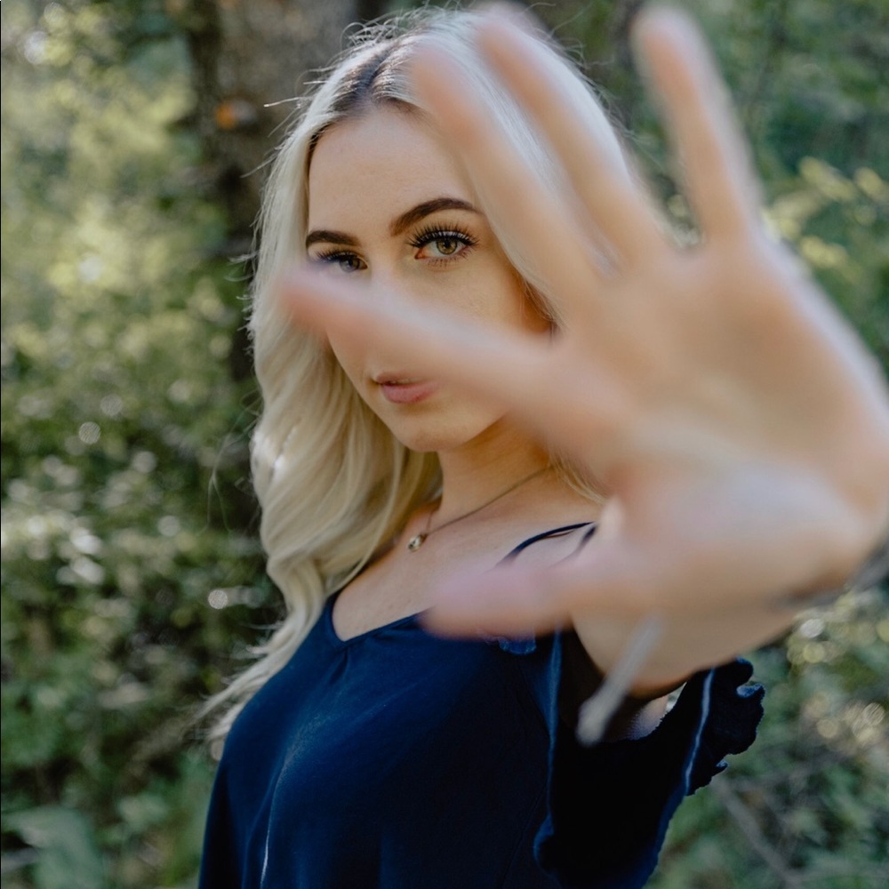 Navy blue flowy top from tillys